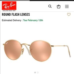 Round Rose Gold Raybans